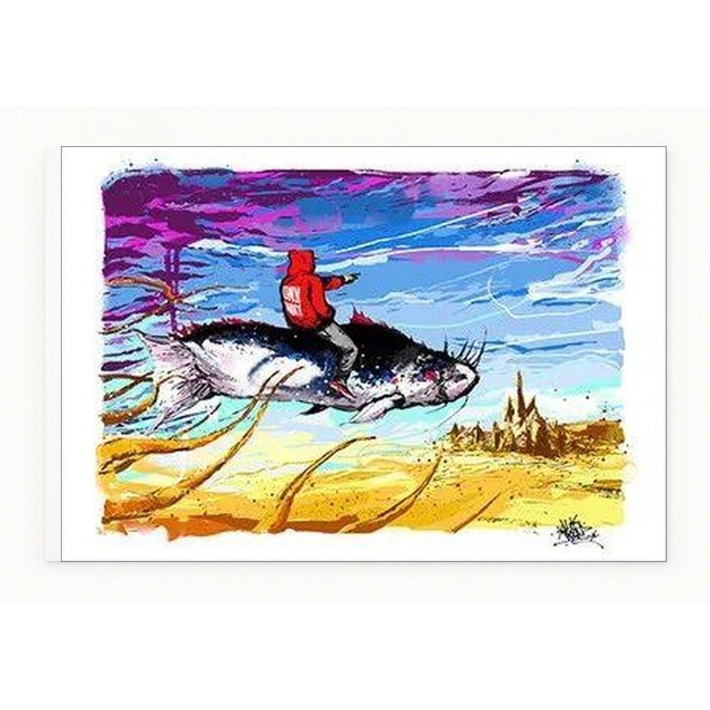 IKEA Art Event 2015 T-Freak Poster Flying Fish 70x100cm Unused Original Tube